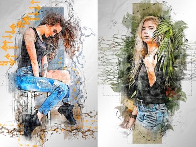 Grafik İşaretleyici Photoshop Action (Eylemi)