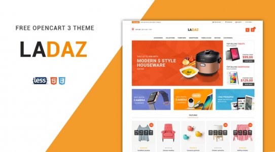 So Ladaz Ücretsiz Çok Amaçlı OpenCart 3 Teması